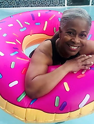 Nudist Granny Shows off Nice Huge Tits