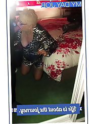 Crazy mature GILF is posing naked on photo