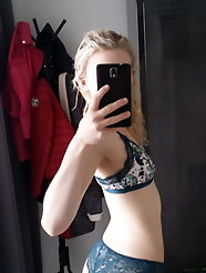 Topless mature MILF is posing nude