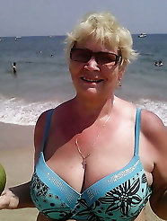 Non-nude busty Russian granny