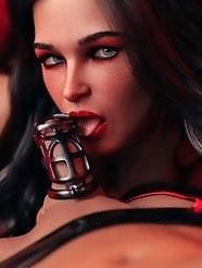 Pixie Lou seductively undresses and tantalizes her intimate area